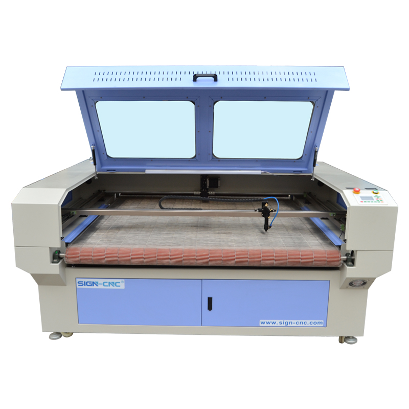 Automatic Feeding Textile Fabric Leather CO2 Laser Cutting Machine with multi-heads