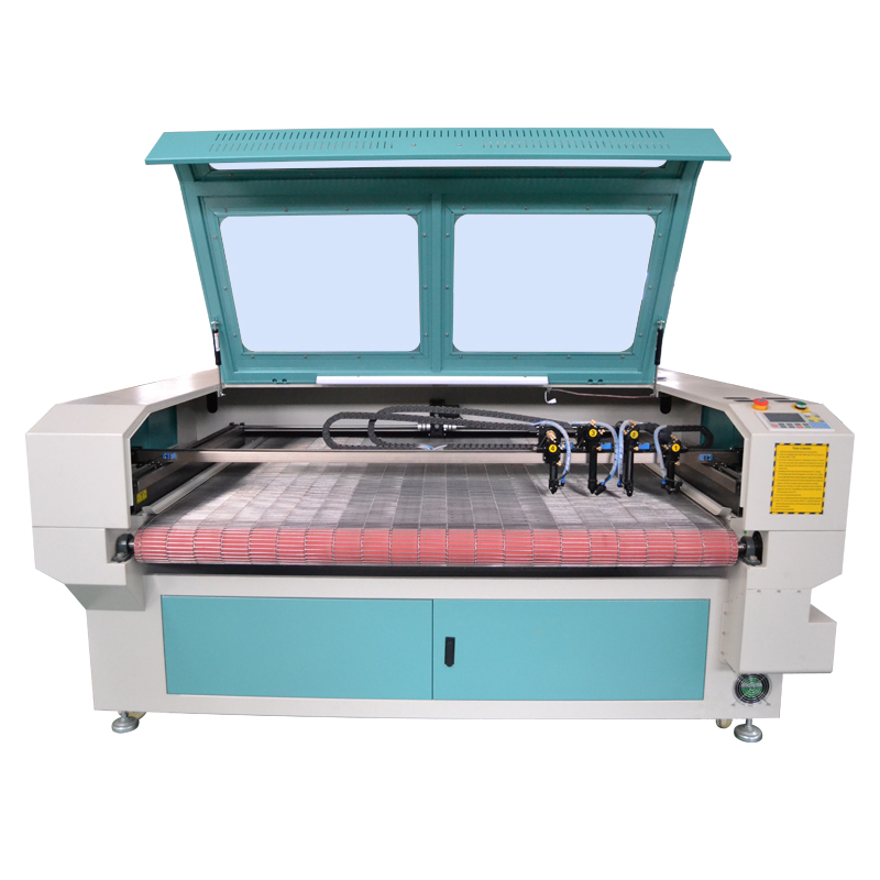 Auto Feeding CO2 Laser four heads Fabric Cutting Machine