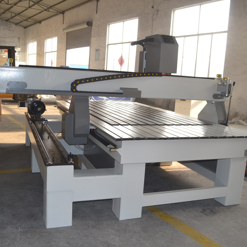 ACE-1325 4axis cnc router with 4 claw double chuch rotary