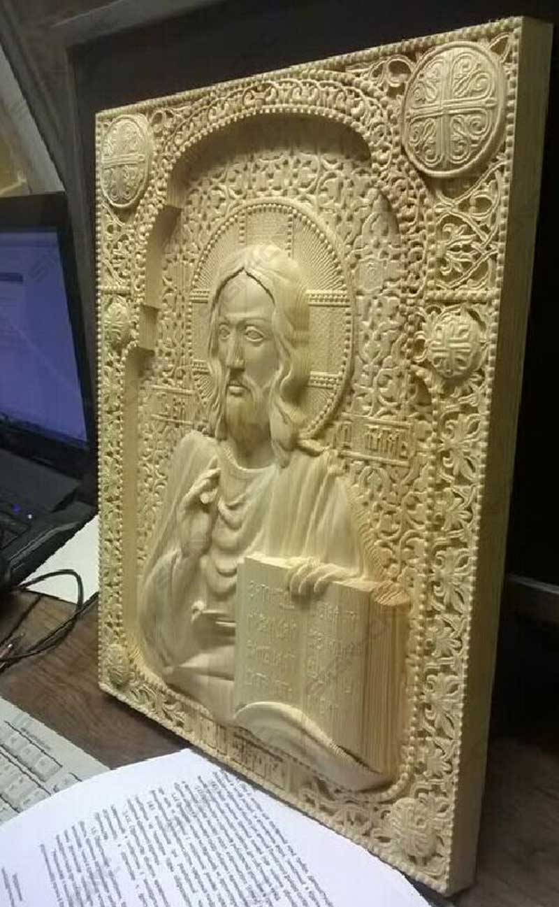 CNC router Wood relief sample