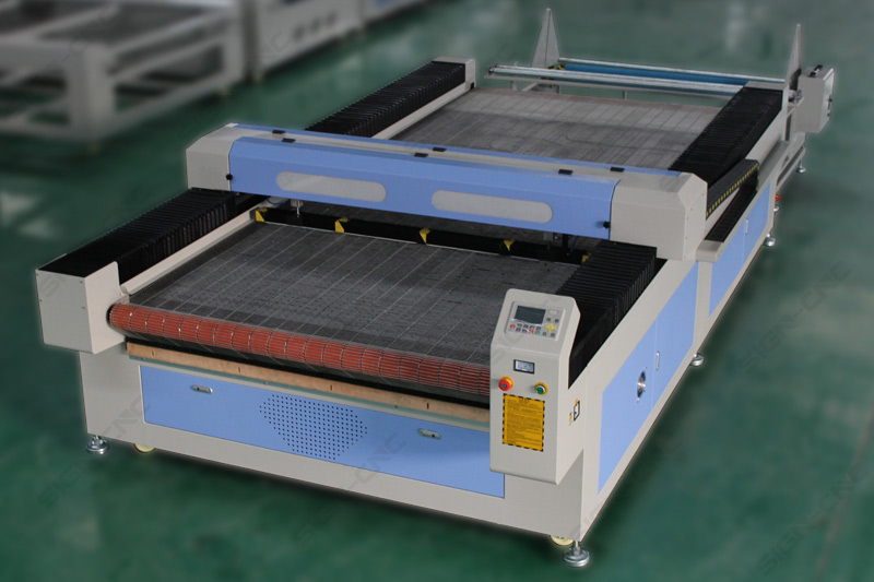 Automatic Feeding Textile Fabric Leather CO2 Laser Cutting Machine with Deviation Correcting