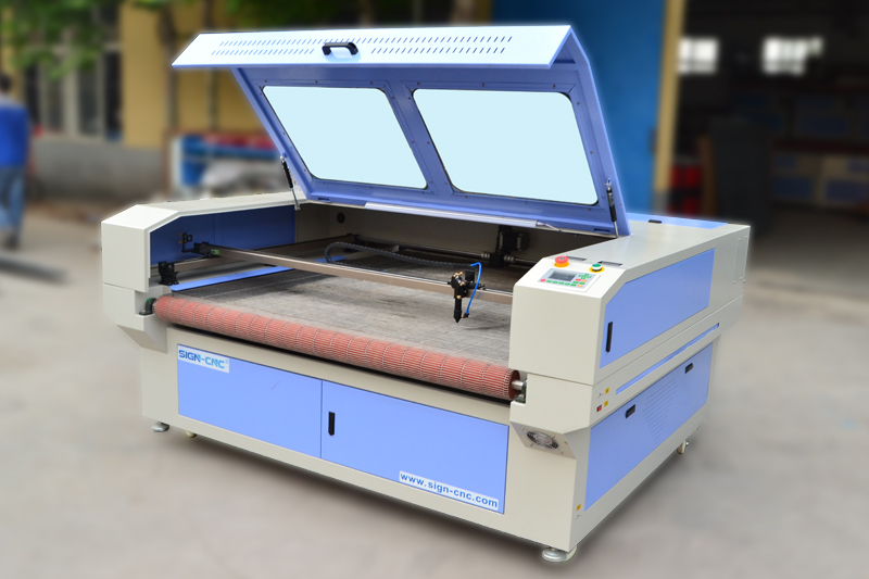 Automatic Feeding Textile Fabric Leather CO2 Laser Cutting Machine with multi-heads