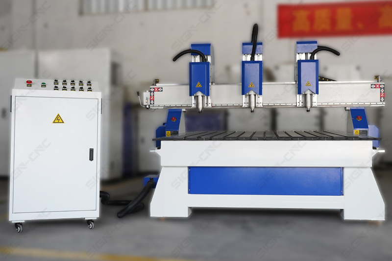 Three Heads CNC Router Woodworking Machine