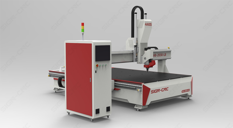 ACE-2030 ATC CNC Router Machine 4Axis Swing head for 3D Model