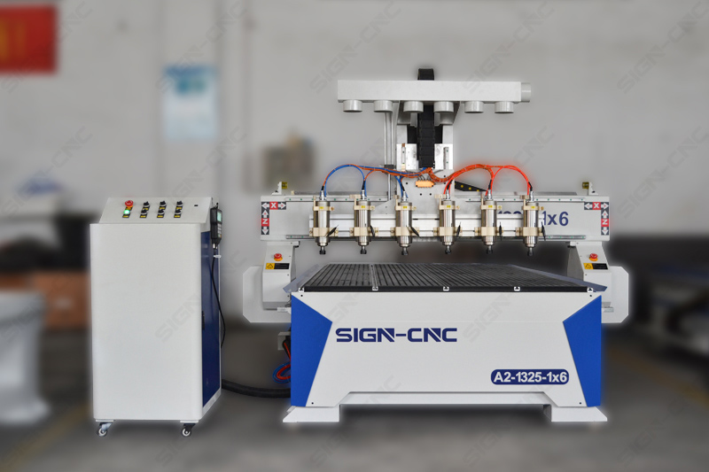 A2-1325-1X6 Multi heads CNC router machine six spindle