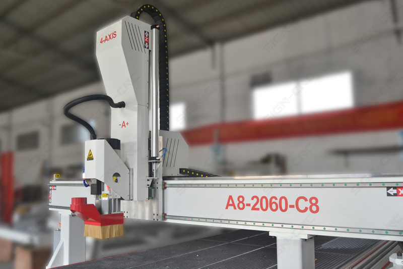 A8-2060-C8 ATC CNC Router Machine 4Axis Swing head for 3D Model