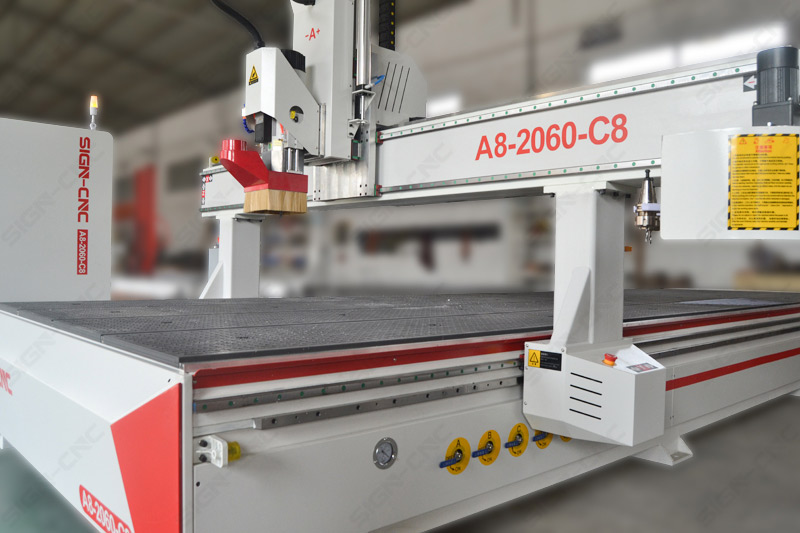 A8-2060-C8 ATC CNC Router Machine 4Axis Swing head for 3D Model