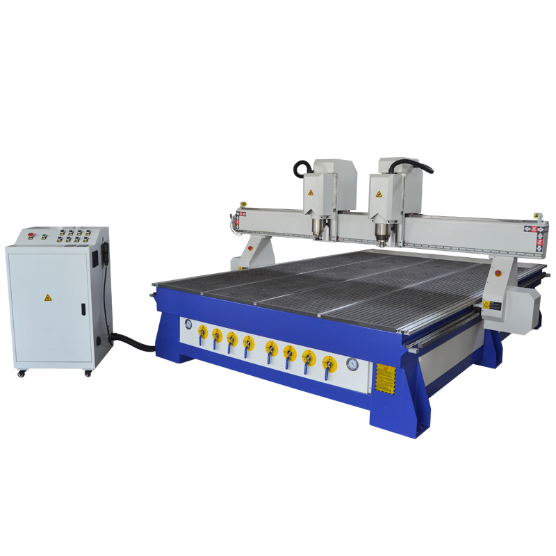 Double head CNC router machine 1325 with stronger machine bed