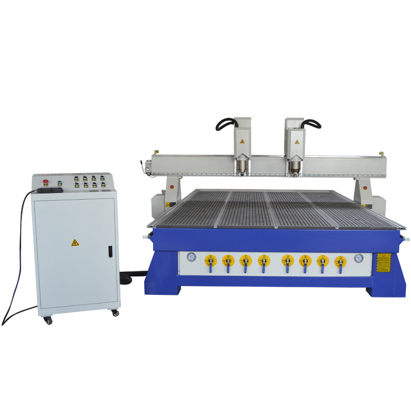 Double head CNC router machine 1325 with stronger machine bed