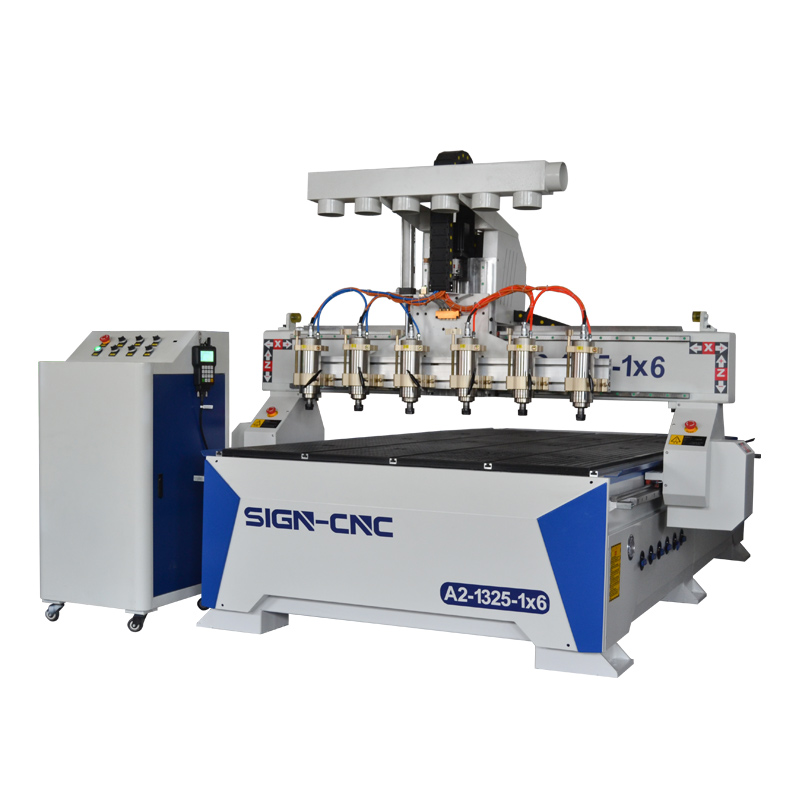 A2-1325-1X6 Multi heads CNC router machine six spindle