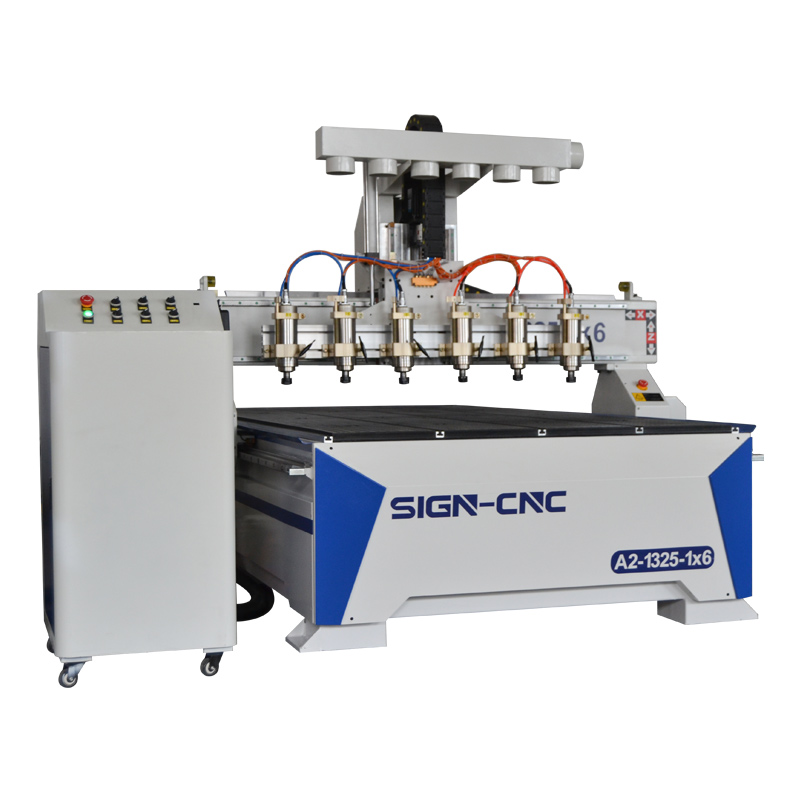 A2-1325-1X6 Multi heads CNC router machine six spindle