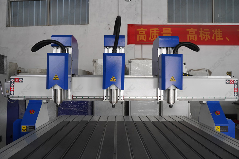 Three Heads CNC Router Woodworking Machine